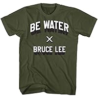 Bruce Lee Chinese Martial Arts Icon Be Water X Bruce Lee Adult T-Shirt Tee