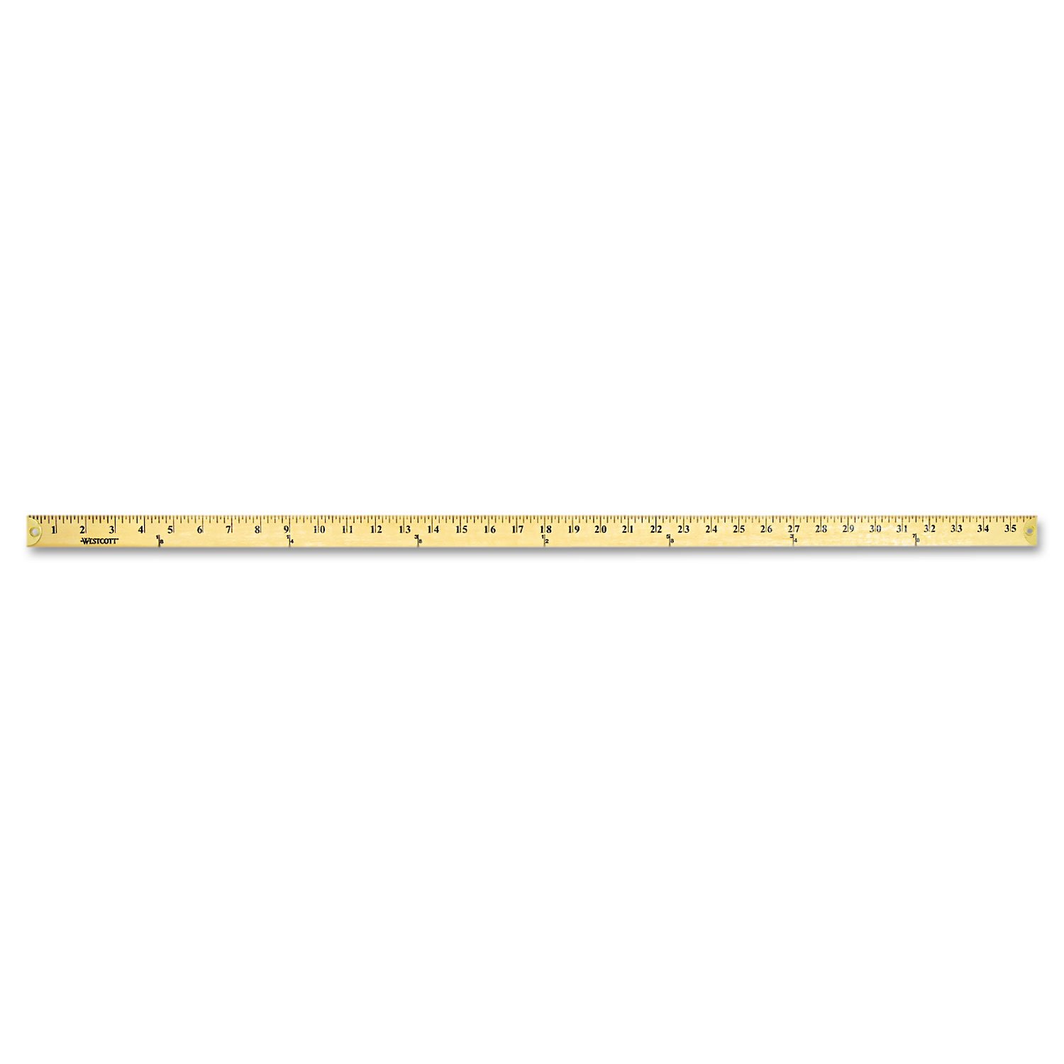 Westcott 10425 Wood Yardstick with Metal Ends, 36-Inch
