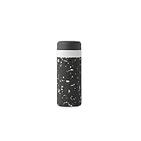 W&P Porter Insulated Bottle 16 oz | Clean Taste Ceramic Coating for Water, Coffee, & Tea | Wide Mouth Vacuum Insulated | Dishwasher Safe, Charcoal Terrazzo