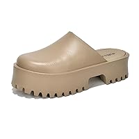 Lightweight Mule Clog Platform Sandals for Women - Comfortable, Non-Slip, Waterproof with Chunky Heels and Lug Sole - Fashionable Women's Sandals with Memory Foam Insole