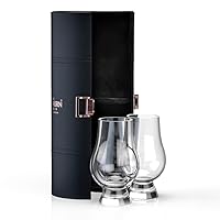 GLENCAIRN Whiskey Glass, Gift Set of 2 in Travel Case