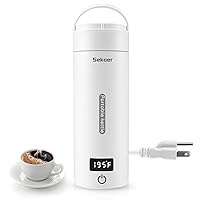 Portable Electric Tea Kettle Travel Small Mini Coffee Kettle, with 4 Variable Presets, Personal Hot Water Boiler 304 Stainless Steel with Auto Shut-Off & Boil Dry Protection, SY-618A