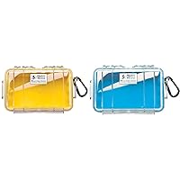 Pelican 1050 Micro Cases for iPhone, GoPro, Camera, and more (Yellow/Clear, Blue/Clear)