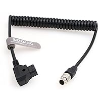 Cabrio Lens Hirose 20 Pin Male to D-tap Coiled Power Cable for Fujinon Cabrio servo Zoom Motor Lens (Coiled Cable)