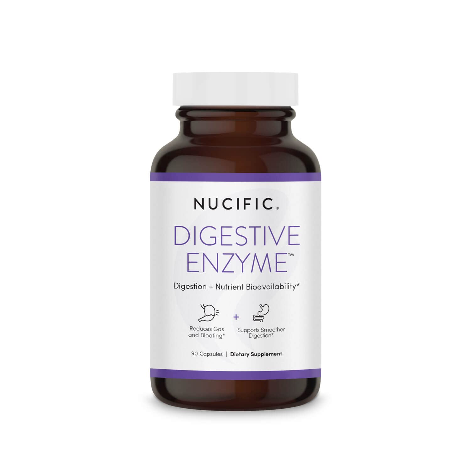 Nucific Digestive Enzyme Supplement to Support Digestion and Nutrient Bioavailability, 90 Count