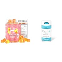 Hair, Skin and Nails Gummies with Biotin, Vitamin C, E + Digestive Health Capsules with Probiotics