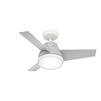 Hunter Valda Indoor Ceiling Fan with LED Light and Remote Control, 36