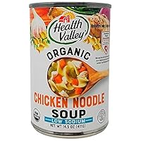 Health Valley Organic Chicken Noodle Soup, Low Sodium, 14.5 ounces (Pack of 12)