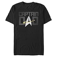 STAR TREK Men's Big & Tall Captain Dad T-Shirt, Black, X-Large Tall