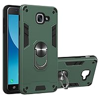 Back Case Cover for Samsung Galaxy J7 Max Case,Military-Grade Shockproof Cover with Magnetic Car Mount Ring Kickstand Holder for Samsung Galaxy J7 Max Protector Case Protective Case (Color : Green)