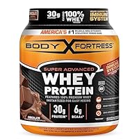 Body Fortress 100% Whey, Premium Protein Powder, Chocolate, 1.78lbs (Packaging May Vary) & 100% Whey, Premium Protein Powder, Strawberry, 1.78lbs (Packaging May Vary)