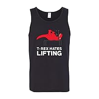 T Rex Hates Lifting Tank Tops Funny Workout Gym Unisex Tanktop