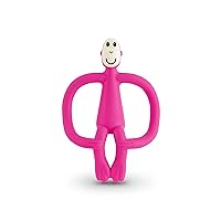 Original Teething Toy for Baby 3 Months+, BPA-Free Food Grade Silicone, Easy to Hold & Naturally Fits in Mouth, Stimulates and Massages Sore Gums, Pink