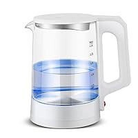 Kettles, 2.2L Temperature Control Kettle, Glass Teapot with Heat Preservation Function, Auto off & Boil Dry Protection, 1500W Fast Water Heater with Color Changing Led Indicator