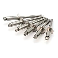 Stainless Steel Pop Rivets 1/4 Diameter #8 All 304 Stainless Steel Blind Rivets 8-6, 1/4