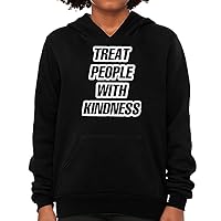 Treat People With Kindness Kids' Sponge Fleece Hoodie - Quotes Kids' Hoodie - Printed Hoodie for Kids