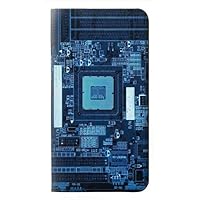 RW1814 CPU Motherboard PU Leather Flip Case Cover for iPhone 14