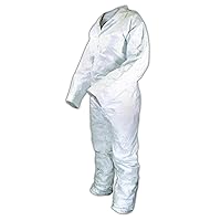 MAGID CVS11-XXL DuPont Coveralls with Snap Front, Tyvek, 2XL, White (Pack of 25)