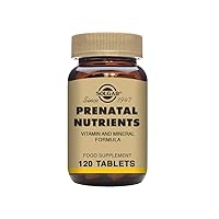 Solgar Prenatal Nutrients - 120 Tablets - Multivitamin & Mineral Formula for Pregnant & Lactating Women - Vegan, Kosher, Halal & Gluten Free - 30 Servings