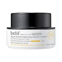 belif Aqua Bomb Brightening Vitamin C Cream with Hyaluronic Acid| Good for Dullness, Uneven Texture |Hydrating |Vitamin C | Radiant Finish