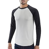 Men's Casual Vintage Long Sleeve Active Action Sports Workout Hiking Baseball Jersey T Shirts