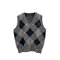 Sweater Vests Sleeveless Casual Outerwear Knitted Waistcoat Vintage Spring Fall E Girl Pullover Tops