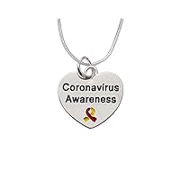 | COVID-19 Awareness Heart-Shaped Necklaces – Inexpensive COVID-19 Awareness Necklaces for Fundraising and Awareness