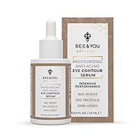 BEE and YOU Eye Cream, Anti Aging, Anti Wrinkle Serum 100% Natural with Bee Venom, Propolis Extract, Raw Honey, Hyaluronic Acid, For Dark Circles Under Eye Treatment and Puffiness, Skin Care, 15ml