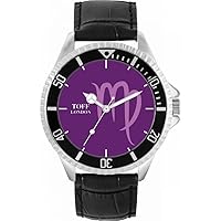 Purple Virgo Mens Wrist Watch 42mm Case Custom Design