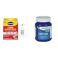 Dr. Scholl's Corn Removers with Hydrogel, 6 ct & HealthWise Medicated Chest Rub, 4 oz