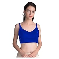 Women's Readymade Velvet Blouse For Sarees Indian Designer Bollywood Padded Stitched Choli Crop Top