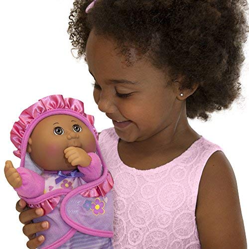 Cabbage Patch Kids Official, Newborn Baby African American Girl Doll - Comes with Swaddle Blanket and Unique Adoption Birth Announcement