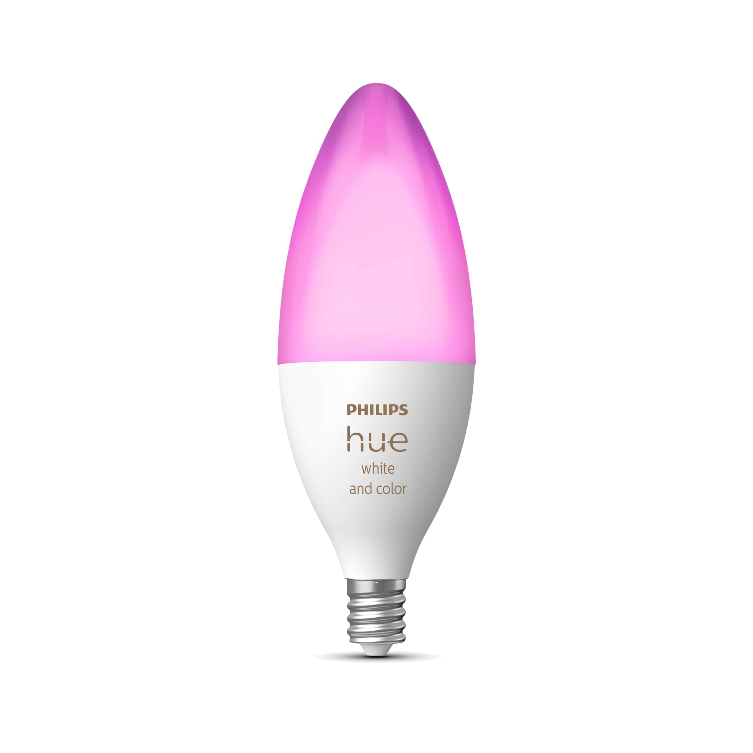 Philips Hue White and Color Ambiance Smart LED Candle with E12 Candelabra Base - 1 Pack - Color Changing Light for Chandeliers - Works with Amazon Alexa, Apple HomeKit and Google Assistant