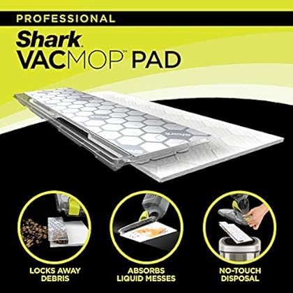 Shark VMP30 VACMOP Disposable Hard Floor Vacuum and Mop Pad Refills White, 10 Count (Pack of 3) (Packaging May Vary)