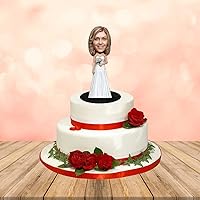 3D Single Woman Personalized Miniature Cake Topper(7 Inches, Sitting Position Without Accessories)