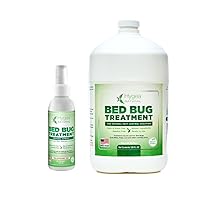 Natural Lice, Mite and Bed Bug Travel Spray by Hygea Natural 3 oz TSA Approved size and Gallon Refill – Child & Pet Safe – Immediate results – Stain & Odor Free -For Hotels, Suitcase- Travel must have