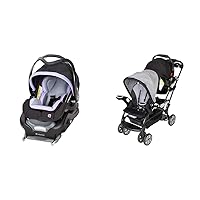 Baby Trend Secure Snap Tech 35 Infant Car Seat, Lavender Ice & Sit N' Stand Ultra Stroller, Morning Mist
