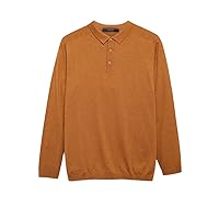 Spring Autumn Polos Men Pullovers Basic Pattern Cotton Knitted Long Sleeve Sweater Jumpers Plus Size