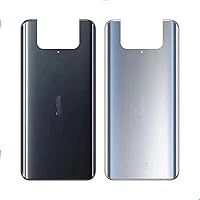 SHOWGOOD for Asus Zenfone 8 Flip Back Battery Cover Rear Housing Case for ZS672KS I004D Back Cover for Asus Zenfone 8 Flip Phone Battery Cover (Black No Lens)