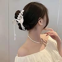Hair Claw Bell Orchid Flower Hair Clip Ponytailtail Hairpin Claws Clip Ornament Women Styling Tiara Accessories 01