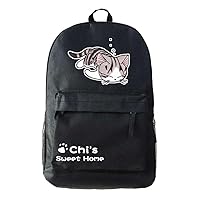 Chi's Sweet Home Cat Anime Cosplay Backpack Casual Daypack Day Trip Travel Hiking Bag Carry on Bags Black /1
