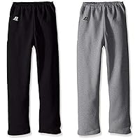 Russell Athletic Boys Youth Dri-Power Fleece Open Bottom Sweatpants with Pockets (Bundles)