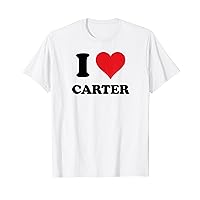 I Heart Carter First Name I Love Personalized Stuff T-Shirt