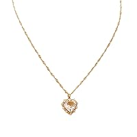 Yowablo For Women Necklace Pendant Gifts Jewellery Heart Amethyst Necklaces & Pendant Necklace Blue