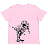 Dinosaur T Shirt for Girls and Boys, Skateboard T Rex