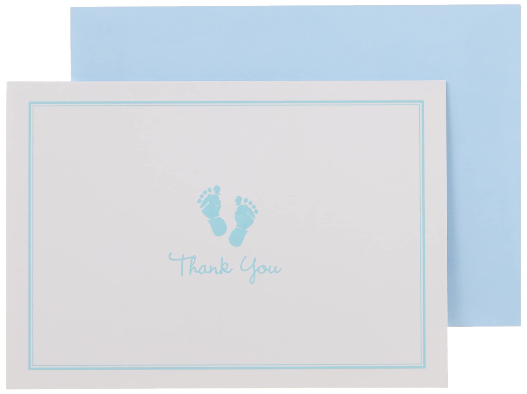 Baby Steps Thank You Notes - Blue (Stationery, Note Cards, Boxed Cards)