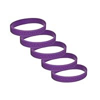 Purple Ribbon Silicone Awareness Bracelet (5)