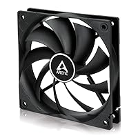 ARCTIC F12-120 mm Standard Case Fan, Quiet Motor, Computer, Push- or Pull Configuration, Fan Speed: 1350 RPM - Black