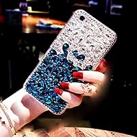 iPhone 13 Pro 6.1-inch Luxury Diamond Case Bling Crystal Sparkle Rhinestone Cover Glitter Case Handmade DIY Women Girls Cover Case for iPhone 13 Pro 6.1
