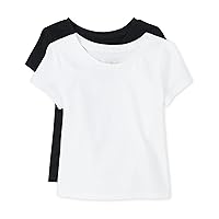 The Children's Place baby girls Basic Layering Short Sleeve Tee 2 Pack